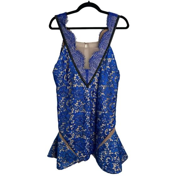 Three Floor Revolve Cobalt Blue Lace Mini Dress NWT - Picture 3 of 9